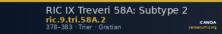 RIC IX Treveri 58A: Subtype 2 — CANOA
