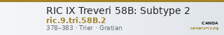RIC IX Treveri 58B: Subtype 2 — CANOA
