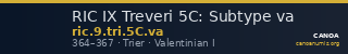 RIC IX Treveri 5C: Subtype va — CANOA