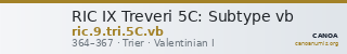 RIC IX Treveri 5C: Subtype vb — CANOA