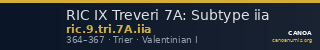 RIC IX Treveri 7A: Subtype iia — CANOA