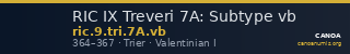 RIC IX Treveri 7A: Subtype vb — CANOA