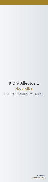 RIC V Allectus 1 — CANOA