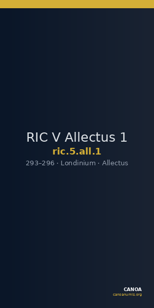 RIC V Allectus 1 — CANOA
