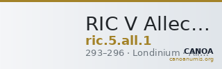 RIC V Allectus 1 — CANOA