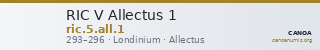 RIC V Allectus 1 — CANOA