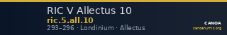 RIC V Allectus 10 — CANOA