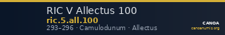 RIC V Allectus 100 — CANOA