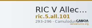RIC V Allectus 101 — CANOA