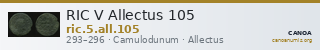 RIC V Allectus 105 — CANOA