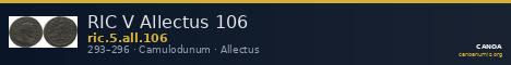 RIC V Allectus 106 — CANOA