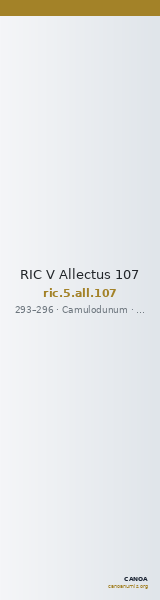 RIC V Allectus 107 — CANOA