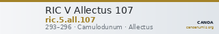 RIC V Allectus 107 — CANOA
