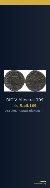 RIC V Allectus 109 — CANOA