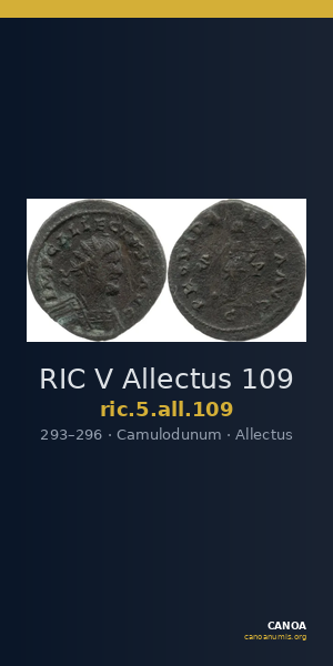 RIC V Allectus 109 — CANOA