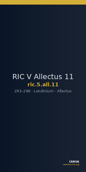 RIC V Allectus 11 — CANOA