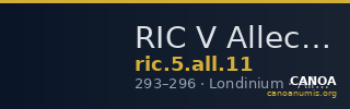 RIC V Allectus 11 — CANOA