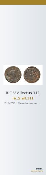 RIC V Allectus 111 — CANOA