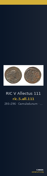 RIC V Allectus 111 — CANOA