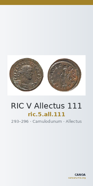 RIC V Allectus 111 — CANOA