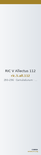 RIC V Allectus 112 — CANOA
