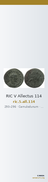 RIC V Allectus 114 — CANOA