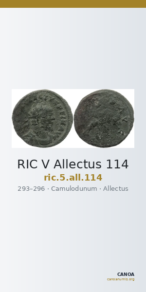 RIC V Allectus 114 — CANOA