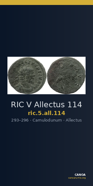 RIC V Allectus 114 — CANOA