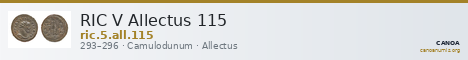 RIC V Allectus 115 — CANOA