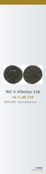 RIC V Allectus 116 — CANOA