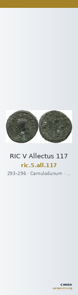 RIC V Allectus 117 — CANOA