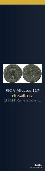RIC V Allectus 117 — CANOA