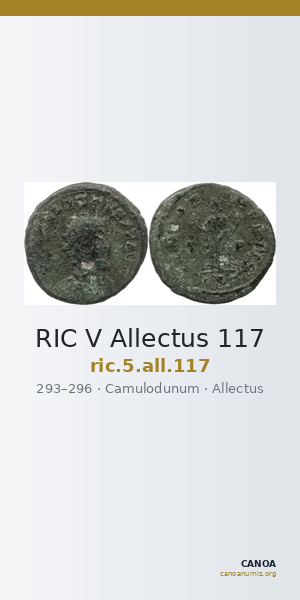 RIC V Allectus 117 — CANOA