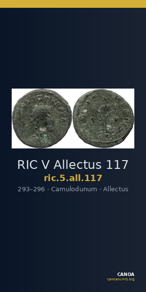 RIC V Allectus 117 — CANOA