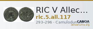 RIC V Allectus 117 — CANOA