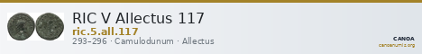 RIC V Allectus 117 — CANOA