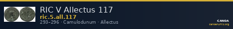 RIC V Allectus 117 — CANOA