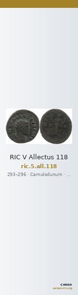 RIC V Allectus 118 — CANOA