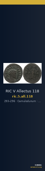 RIC V Allectus 118 — CANOA