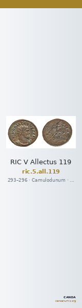 RIC V Allectus 119 — CANOA