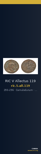 RIC V Allectus 119 — CANOA