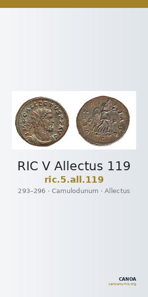 RIC V Allectus 119 — CANOA
