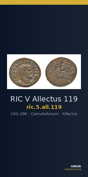 RIC V Allectus 119 — CANOA