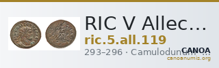 RIC V Allectus 119 — CANOA