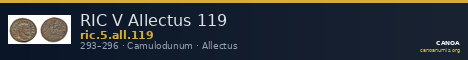 RIC V Allectus 119 — CANOA