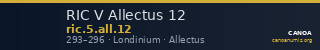 RIC V Allectus 12 — CANOA