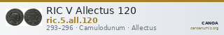 RIC V Allectus 120 — CANOA