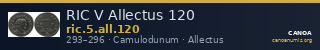 RIC V Allectus 120 — CANOA
