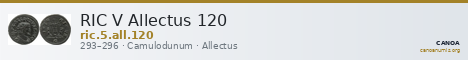 RIC V Allectus 120 — CANOA