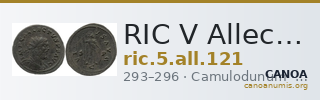 RIC V Allectus 121 — CANOA